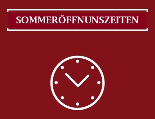 Geänderte Öffnungszeiten ab 01.03.2023